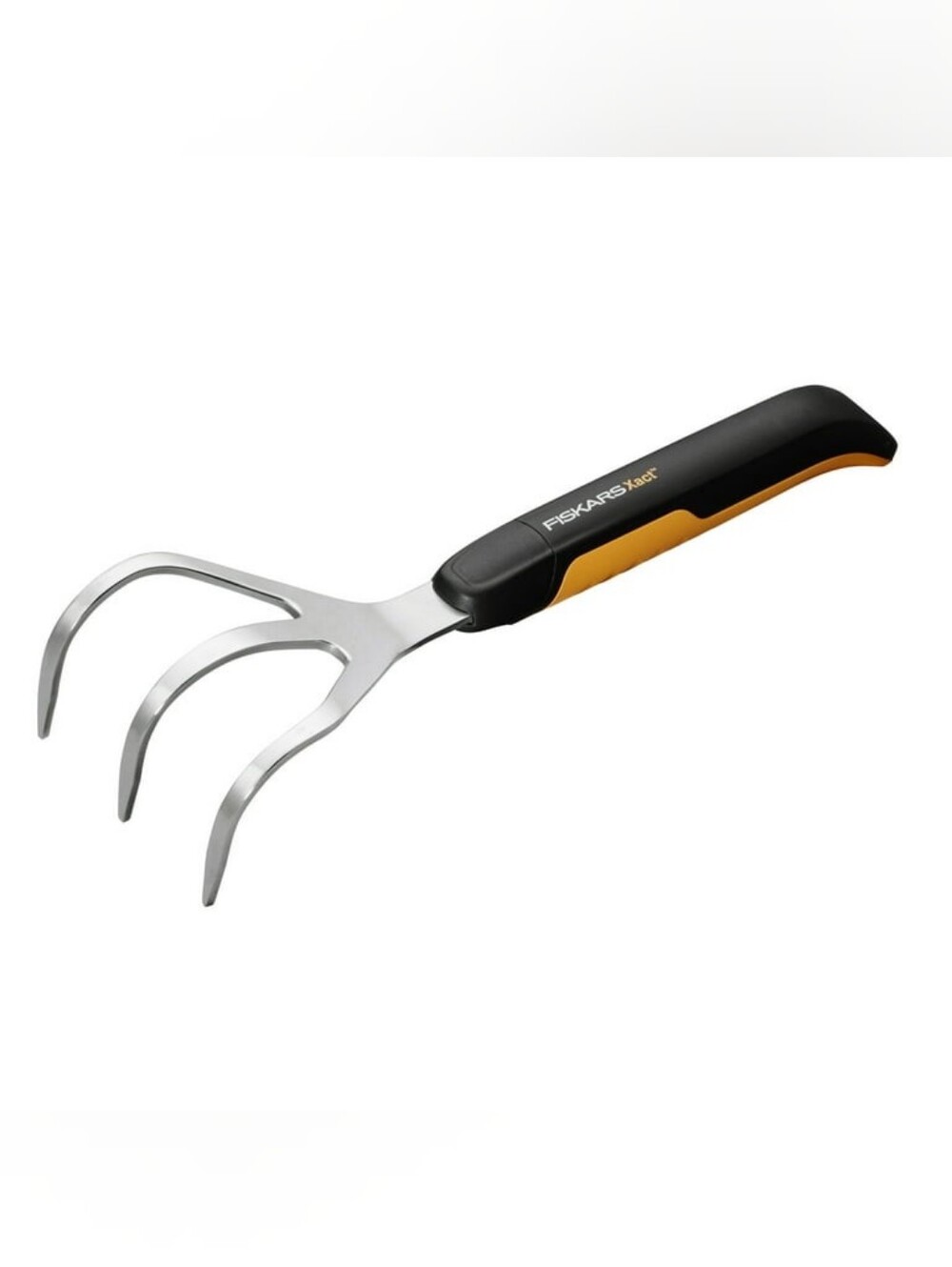 Xact Garden Cultivator Hand Tool, Fiskars Ergonomic SoftGrip, Steel Tines NwT!